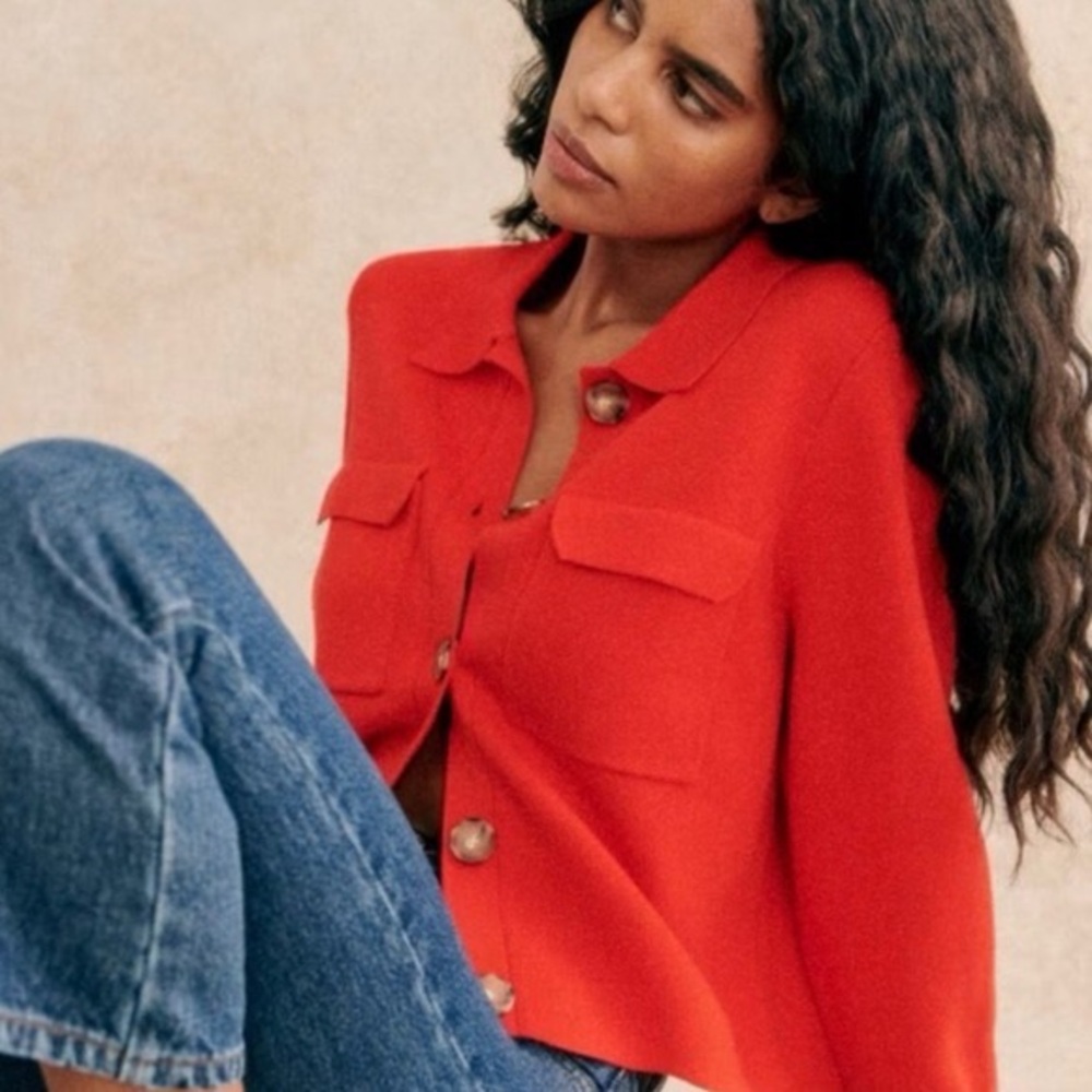 Sezane Red Blazer